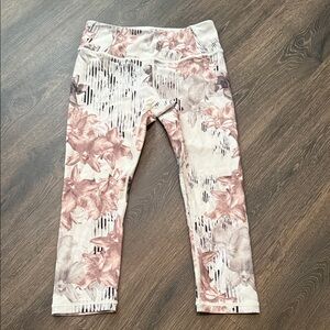 Calia by Carrie Underwood Leggings with Pink and Cream Floral Design